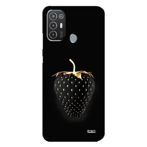 Чехол с изображением вкусной еды для TECNO Pop 6 Pro (BE8) (Чёрная клубника)
