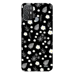 Чехлы с тематикой "ЦВЕТЫ" на TECNO Pop 6 Pro (BE8) (цветение на чорном)