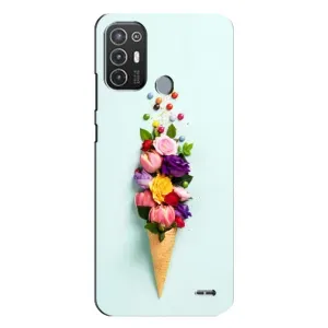 Чехлы с тематикой "ЦВЕТЫ" на TECNO Pop 6 Pro (BE8) (Цветок-мороженное)