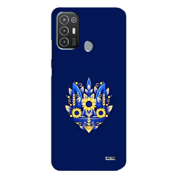 Чехол с рисунком «Цветущий Герб» для TECNO Pop 6 Pro (BE8)
