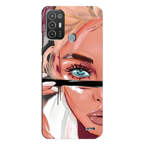 Чехол с рисунком «Девушка и ресницы» для TECNO Pop 6 Pro (BE8) Чехол с рисунком «Девушка и ресницы» для TECNO Pop 6 Pro (BE8)