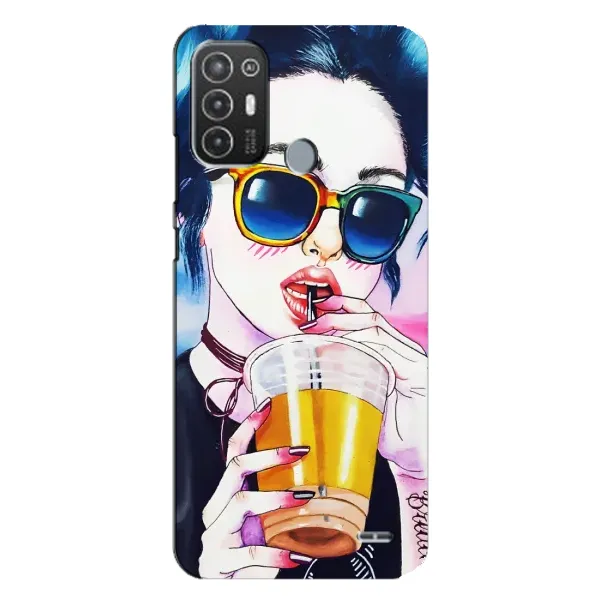 Чехол с рисунком «Девушка с коктейлем» для TECNO Pop 6 Pro (BE8) Чехол с рисунком «Девушка с коктейлем» для TECNO Pop 6 Pro (BE8)