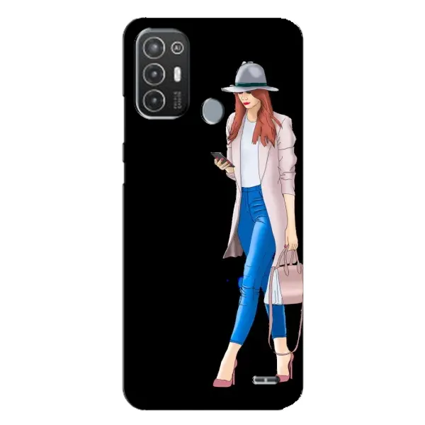 Чехол с рисунком «Девушка со смартфоном» для TECNO Pop 6 Pro (BE8) Чехол с рисунком «Девушка со смартфоном» для TECNO Pop 6 Pro (BE8)