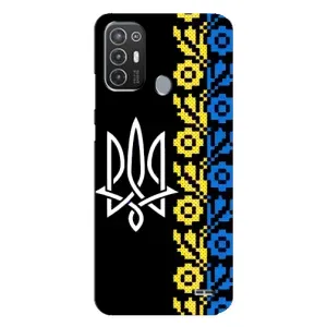 Силіконовый Чохол на TECNO Pop 6 Pro (BE8) (Герб и вишиванка)