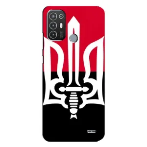Чехлы УПА (Красно-Чёрный) на TECNO Pop 6 Pro (BE8) (Герб Украины)