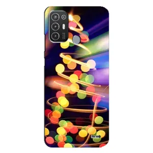 Чохол новорічна ялинка на TECNO Pop 6 Pro (BE8) (Гірлянди)