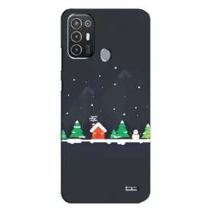 Силіконовий бампер на різдво для TECNO Pop 6 Pro (BE8) (Місто зимове)