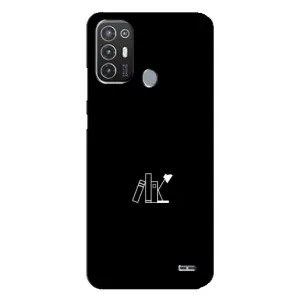 Чохол з картинками на чорному фоні для TECNO Pop 6 Pro (BE8) (Книжки)