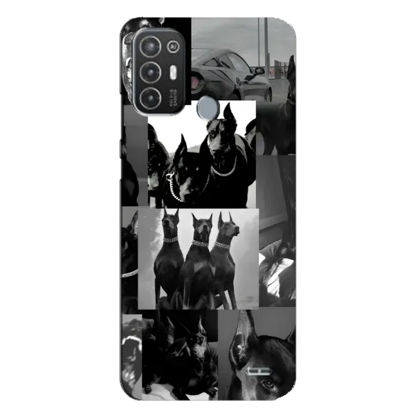 Чехол с рисунком «Коллаж Доберман» для TECNO Pop 6 Pro (BE8) Чехол с рисунком «Коллаж Доберман» для TECNO Pop 6 Pro (BE8)