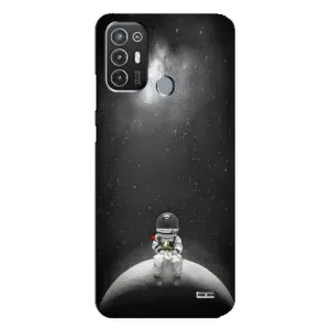 Силіконовый Чохол з принтом "Космонавти" на TECNO Pop 6 Pro (BE8) (Космонавт романтик)