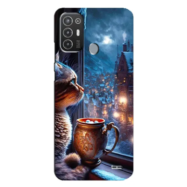 Чехол с рисунком «Кот новогодний» для TECNO Pop 6 Pro (BE8) Чехол с рисунком «Кот новогодний» для TECNO Pop 6 Pro (BE8)
