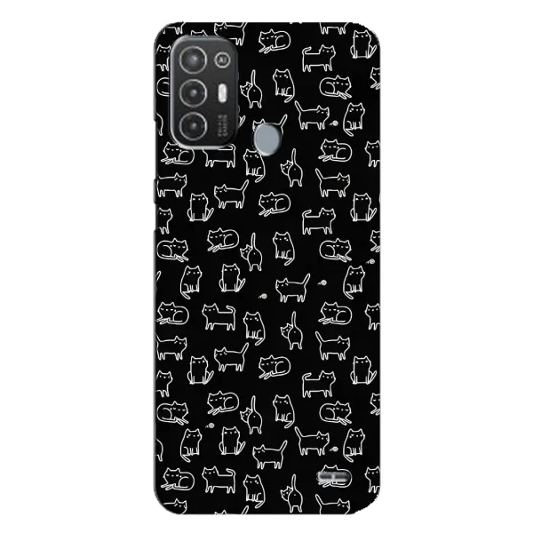 Чехол с рисунком «Котики на черном» для TECNO Pop 6 Pro (BE8) Чехол с рисунком «Котики на черном» для TECNO Pop 6 Pro (BE8)