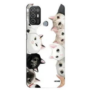 Силиконовый чехол с котиком для TECNO Pop 6 Pro (BE8) (Коты)