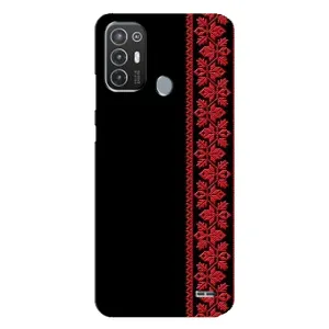 Силіконовый Чохол на TECNO Pop 6 Pro (BE8) (Червона вишиванка)