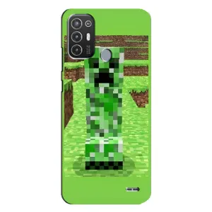 Чохли для TECNO Pop 6 Pro (BE8) (Персонажі МайнКрафт) (Кріпер 2)