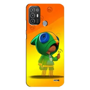 Чехол Бравл Старс для TECNO Pop 6 Pro (BE8) (LEON в кофте)