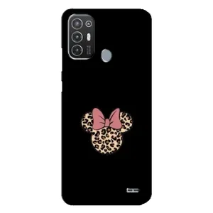 Чехол с леопардовым принтом на TECNO Pop 6 Pro (BE8) (Леопардовая Минни)
