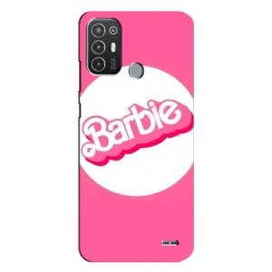 Силіконовый Чохол Барбі фільм на TECNO Pop 6 Pro (BE8) (Лого Барбі)
