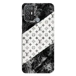 Чохол Стиль Louis Vuitton на TECNO Pop 6 Pro (BE8) (LV на білому)