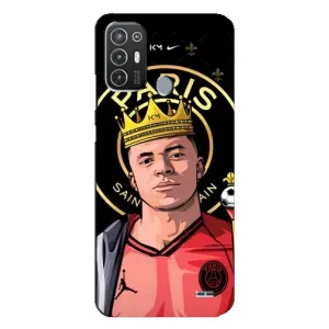 Чехол (TPU) с Футболистом на TECNO Pop 6 Pro (BE8) (Mbappe King)