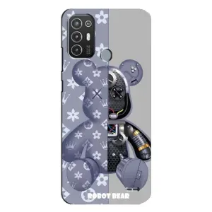 Силиконовый чехол для TECNO Pop 6 Pro (BE8) (Медведь Louis Vuitton)