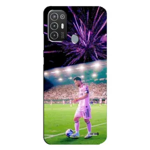 Чехлы Лео Месси в Майами на TECNO Pop 6 Pro (BE8) (Месси в Майами)