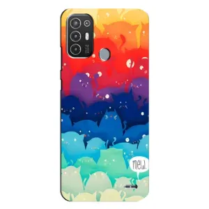 Силиконовый чехол с котиком для TECNO Pop 6 Pro (BE8) (Mew)