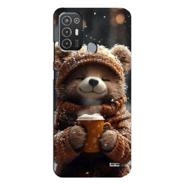Чохол з малюнком «Ведмедик з кавою» для TECNO Pop 6 Pro (BE8) Чохол з малюнком «Ведмедик з кавою» для TECNO Pop 6 Pro (BE8)