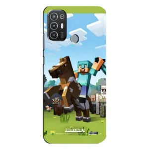 Чохли для TECNO Pop 6 Pro (BE8) (Персонажі МайнКрафт) (На коні)