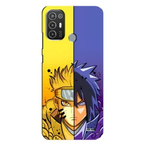 Купить Чехлы на телефон с принтом Anime для TECNO Pop 6 Pro (BE8) (Naruto Vs Sasuke)