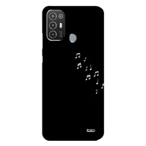 Чохол з картинками на чорному фоні для TECNO Pop 6 Pro (BE8) (Ноти)