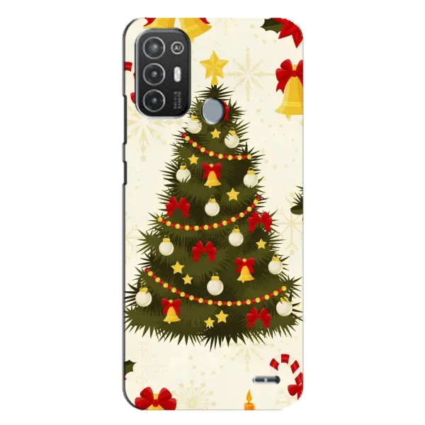 Чехол с рисунком «Новогодний принт» для TECNO Pop 6 Pro (BE8)