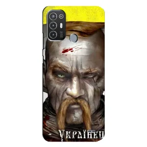 Чехол с картинкой (Патриотический КОЗАК) на TECNO Pop 6 Pro (BE8) (Одноглазый Козак)