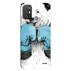 Чехол с рисунком «Панда боксер» для TECNO Pop 6 Pro (BE8)
