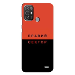 Чехлы УПА (Красно-Чёрный) на TECNO Pop 6 Pro (BE8) (Правый Серктор)