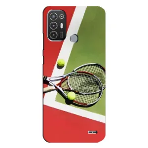Чохли з прінтом Спортивна тематика для TECNO Pop 6 Pro (BE8) (Ракетки теніс)