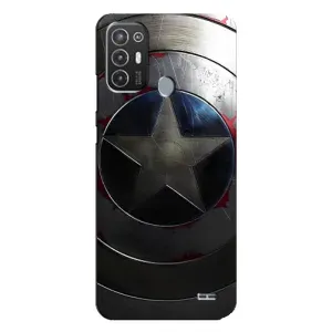 Чохол с Щітом Капітана Америки на TECNO Pop 6 Pro (BE8) (Ретро Щит Капітана)