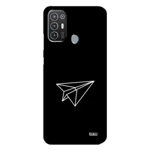 Чохол з картинками на чорному фоні для TECNO Pop 6 Pro (BE8) (Літак)