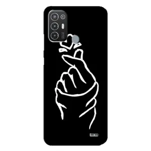 Чохол (Знак сердечка) для TECNO Pop 6 Pro (BE8) (Сердечко на чорному)