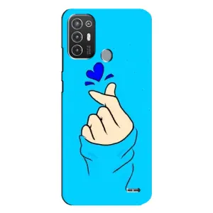 Чохол (Знак сердечка) для TECNO Pop 6 Pro (BE8) (Сердечко на синоьому)