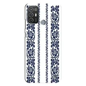Силіконовый Чохол на TECNO Pop 6 Pro (BE8) з картинкой Вишиванки (Синя вишиванка)