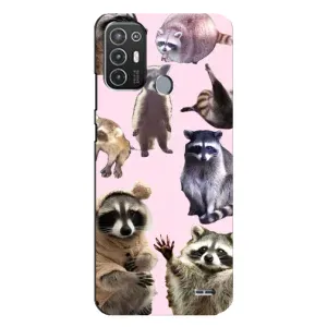 Силиконовый Чехол с Енотами на TECNO Pop 6 Pro (BE8) (Смешные Еноты)