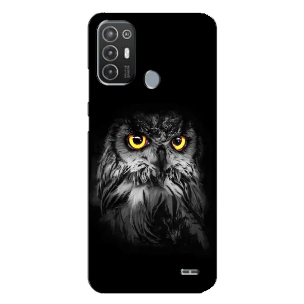 Чехол с рисунком «Сова на чёрном» для TECNO Pop 6 Pro (BE8) Чехол с рисунком «Сова на чёрном» для TECNO Pop 6 Pro (BE8)