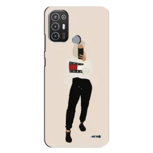 Силіконовый Чохол на TECNO Pop 6 Pro (BE8) з картинкой Модных девушек (Стильна)
