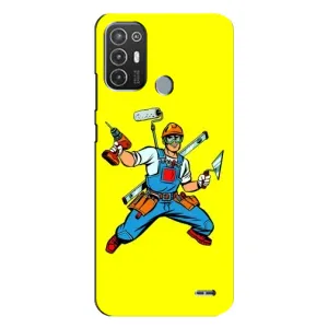 Силіконовий бампер (Працівники) на TECNO Pop 6 Pro (BE8) (Будівельник)