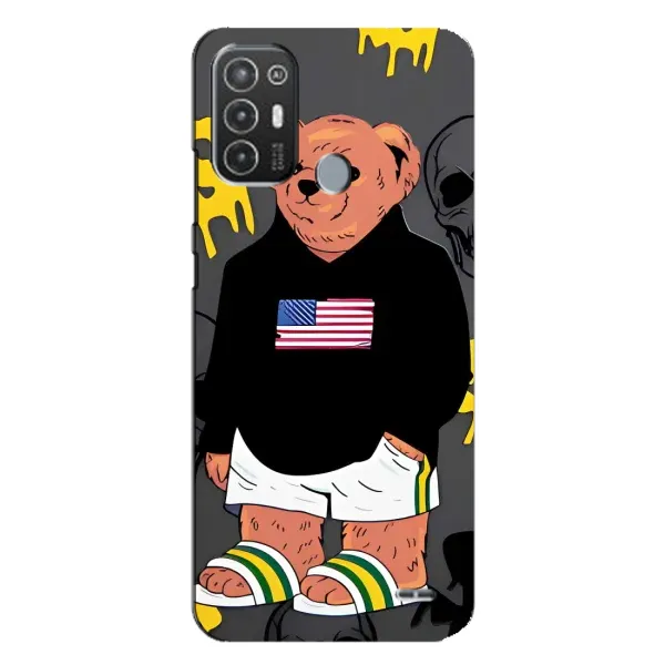 Чехол с рисунком «Teddy USA» для TECNO Pop 6 Pro (BE8) Чехол с рисунком «Teddy USA» для TECNO Pop 6 Pro (BE8)