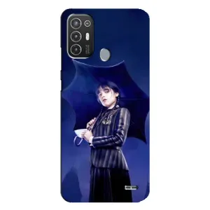 Чохол з картинкою Венсдей на TECNO Pop 6 Pro (BE8) (Венсдей з парасолькою)