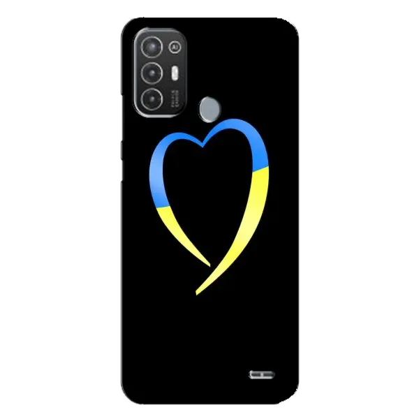 Чехол с рисунком «Украинское сердце» для TECNO Pop 6 Pro (BE8)
