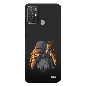 Чохол з картинкою "Герой Pubg" на TECNO Pop 6 Pro (BE8) (В полум'ї)
