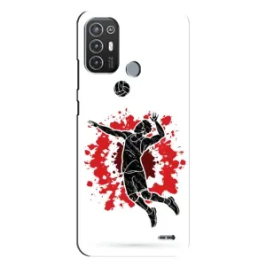 Чохли з прінтом Спортивна тематика для TECNO Pop 6 Pro (BE8) (Волейболіст)